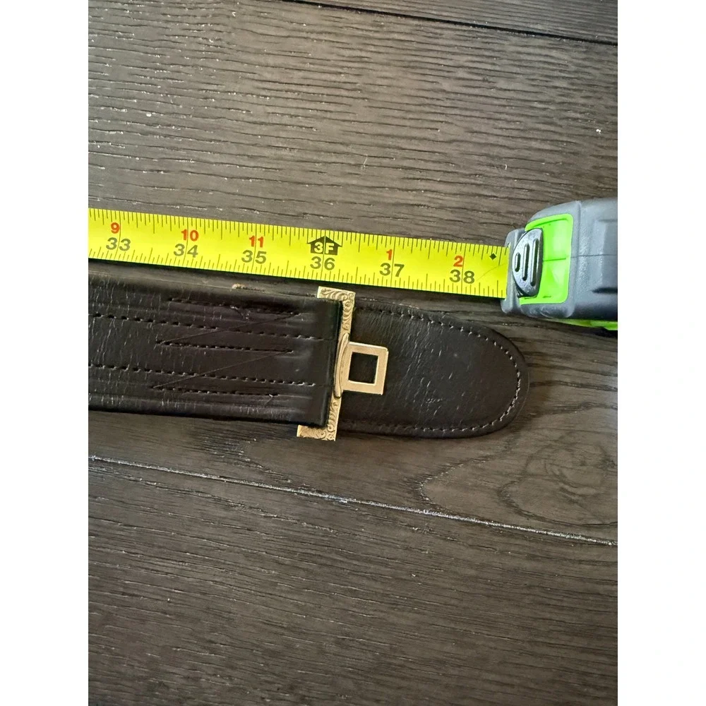 Hilborn-Hamburger Inc Black Leather 36 Military Dress Sword Belt‎ Eagle Buckle